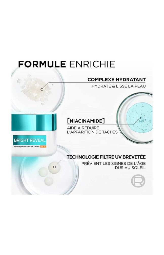 Crème hydratante anti-taches - SPF 50 - Visage - 50 ml