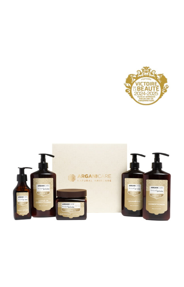 Coffret réparateur & hydratant -  Miel - Cheveux secs & abimés - 5 produits