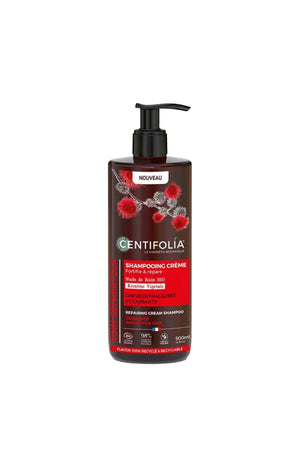 Shampoing crème réparateur bio - Huile de ricin - Cheveux fragilisés & cassants - 500 ml