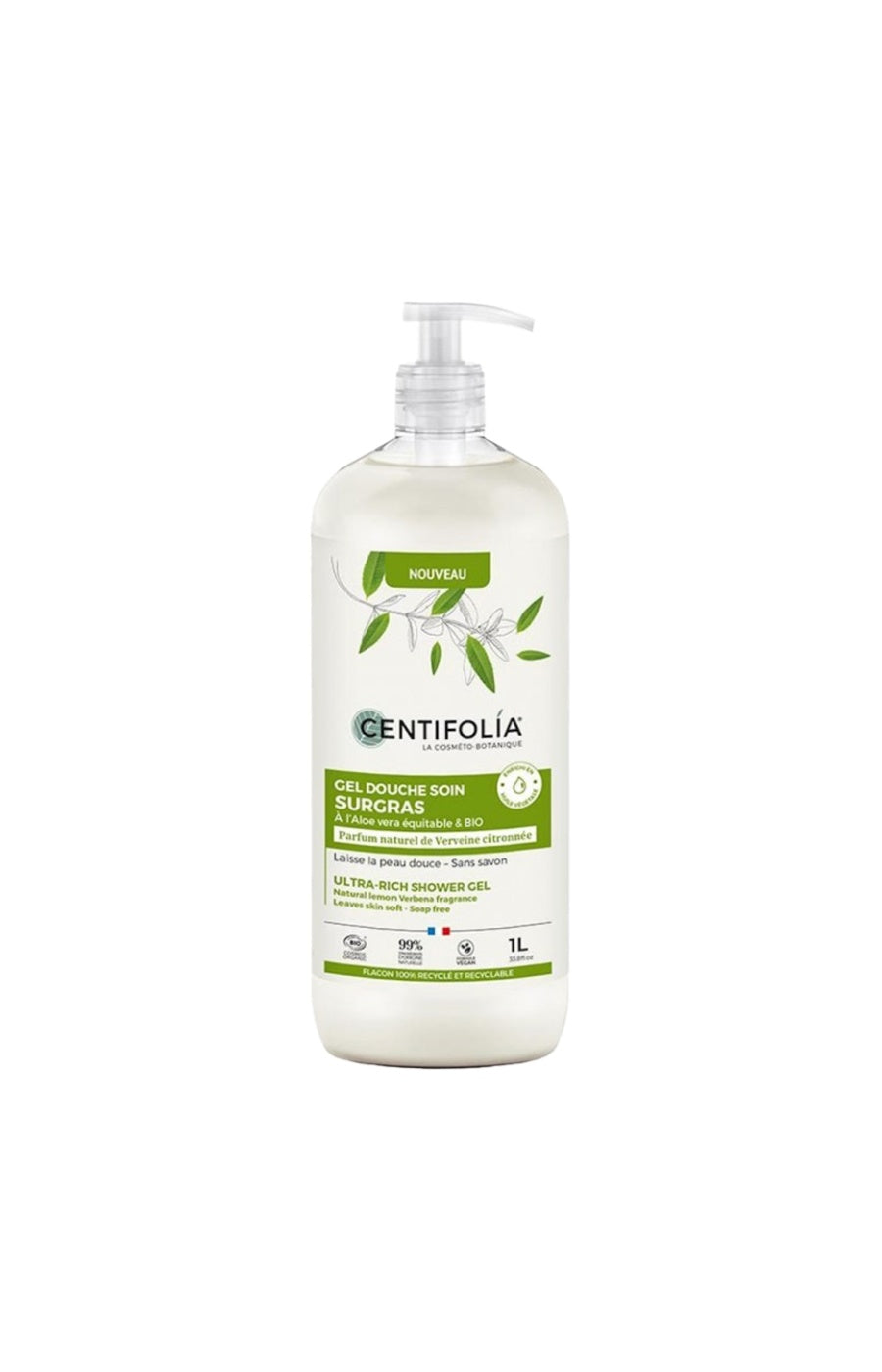 Gel douche bio - Verveine citronnée - Corps - 1L