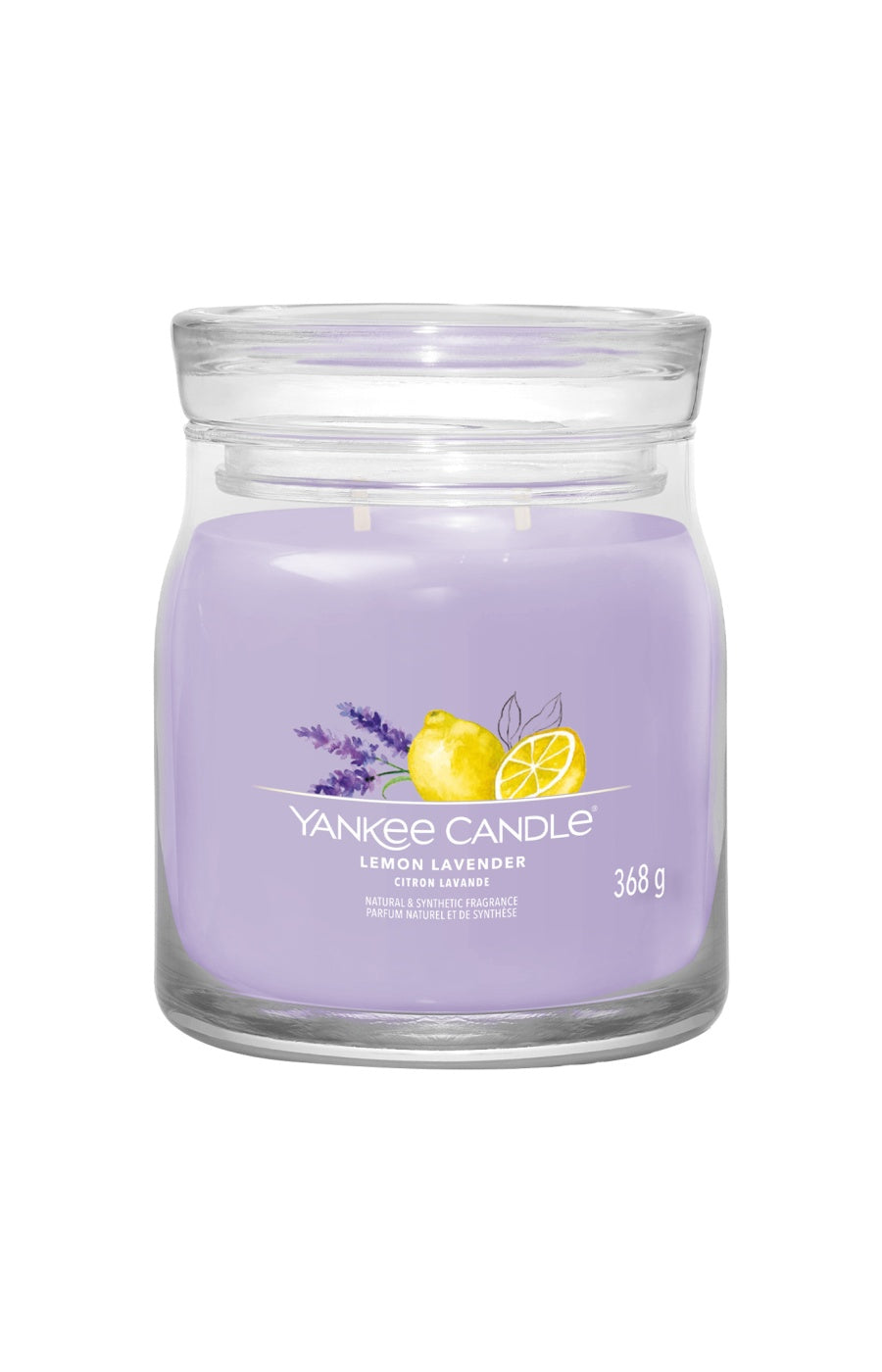 Bougie gobelet - Citron lavande - Modèle medium - 368 g