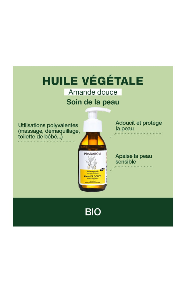 Huile d'amande douce bio - Peaux sensibles - 100 ml
