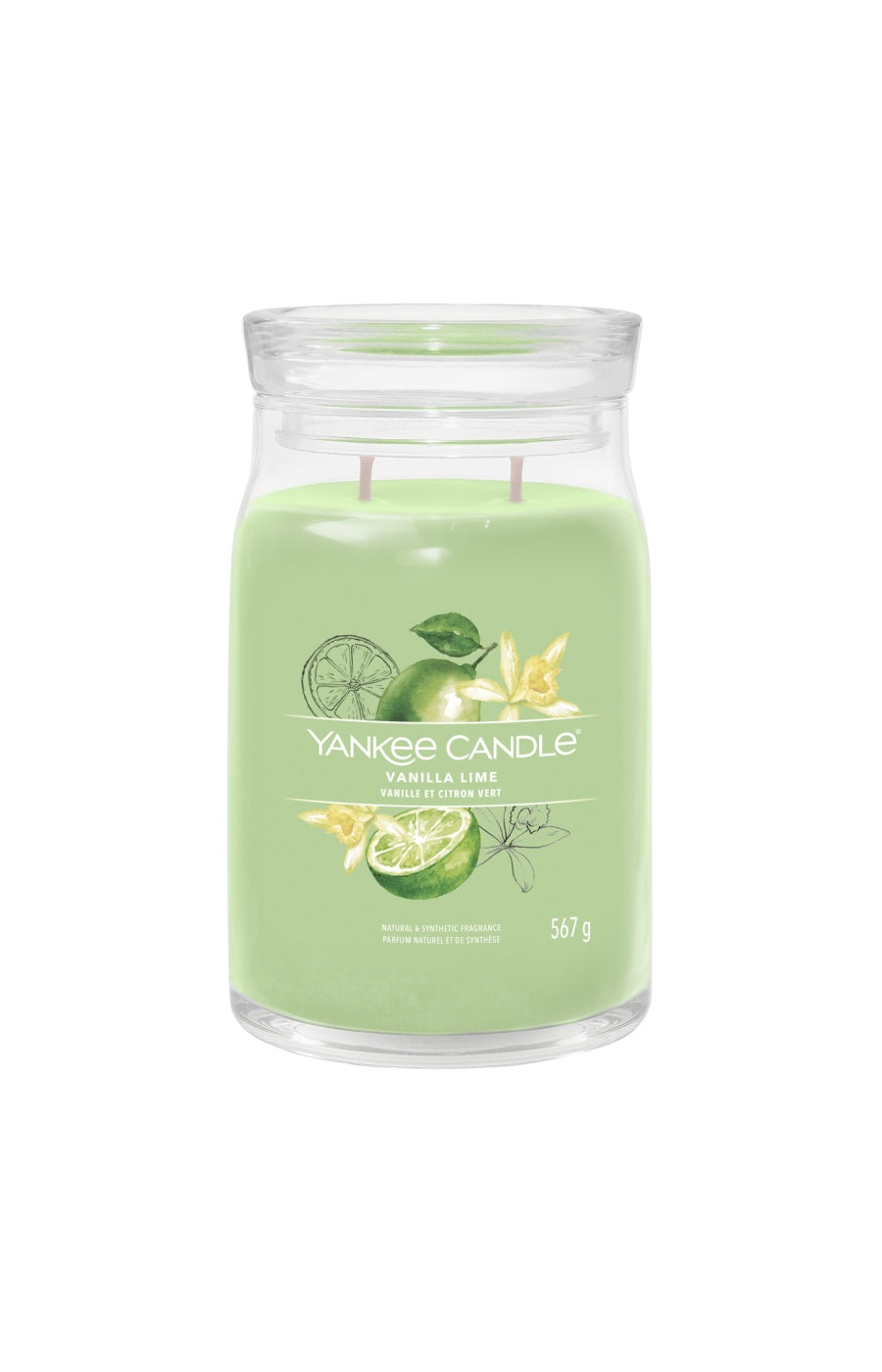 Bougie gobelet - Vanille & citron vert - Grand modèle - 567 g