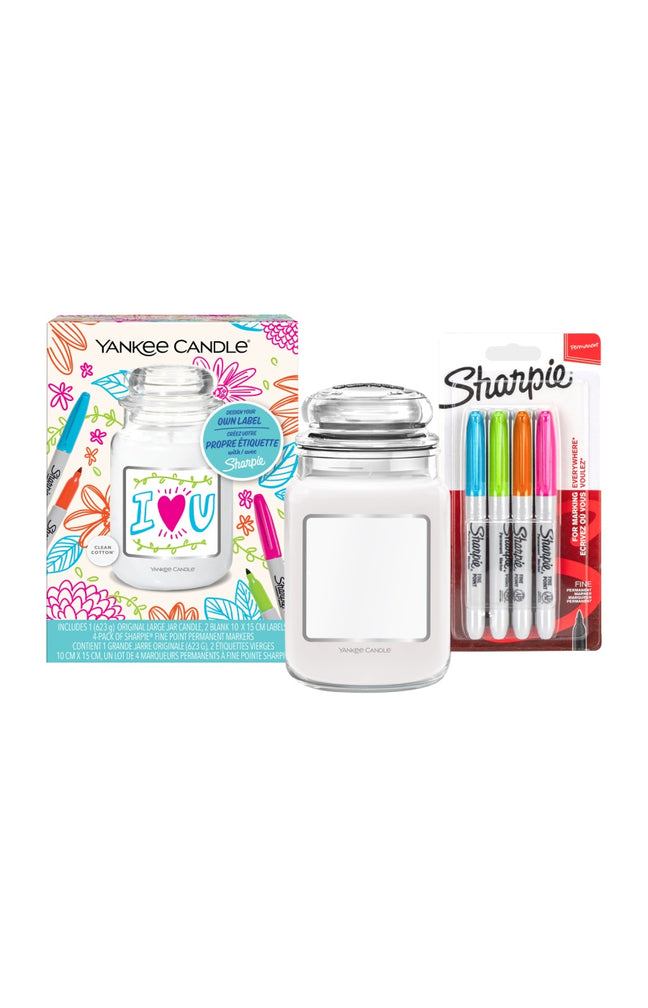Coffret parfumé - Yankee Candle X Sharpie - Clean Cotton