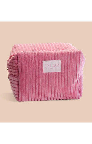 Trousse de toilette - Velours côtelé - Rose