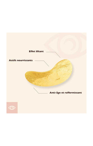Patchs yeux hydrogel - Or 24k - 1 paire