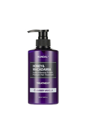 Kundal - Soin hydratant - Miel & macadamia - Ambre & vanille - Cheveux - 500 ml