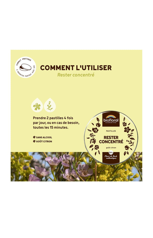 Pastilles bio - Rester concentré - 50 g