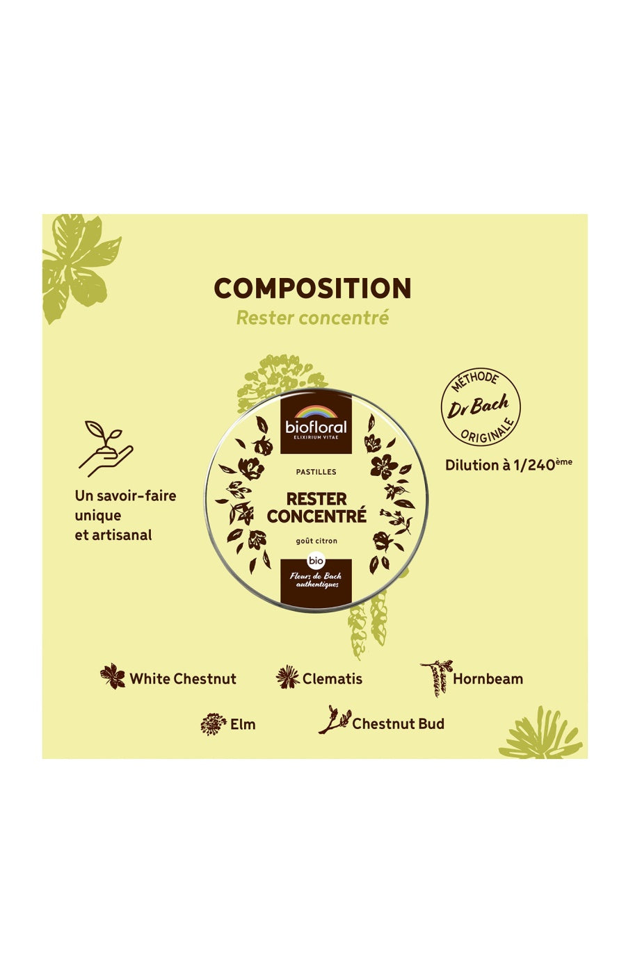 Pastilles bio - Rester concentré - 50 g