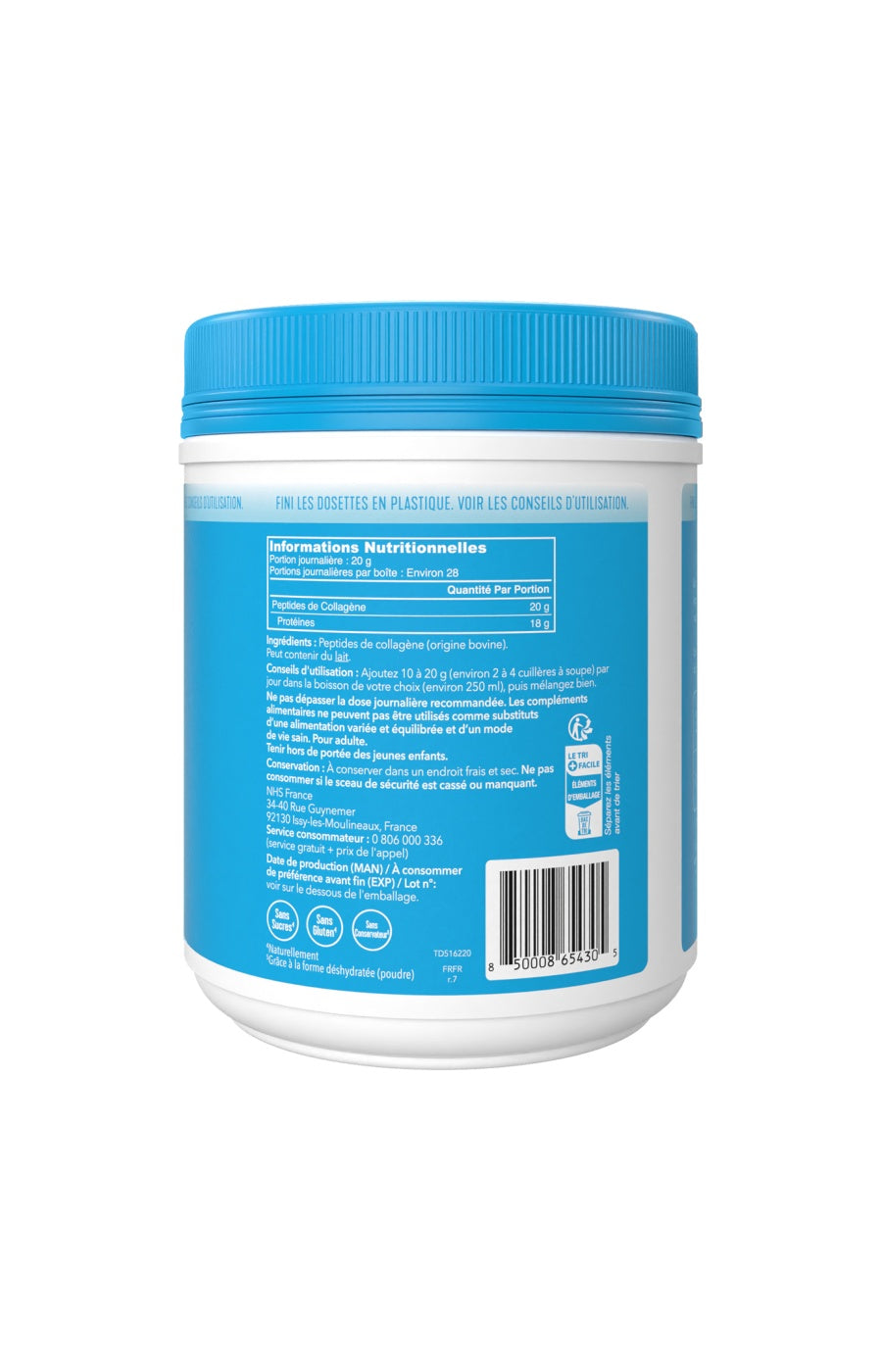 Collagène peptides - Goût Neutre - Forme & beauté - 567 g