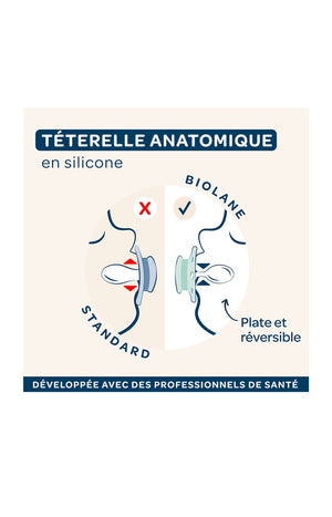 Tétines anatomiques - Essentielle - 0 à 6 mois - Jaune & beige