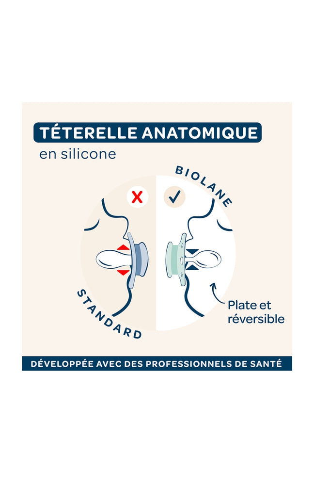 Tétines anatomiques - Essentielle - 0 à 6 mois - Jaune & beige