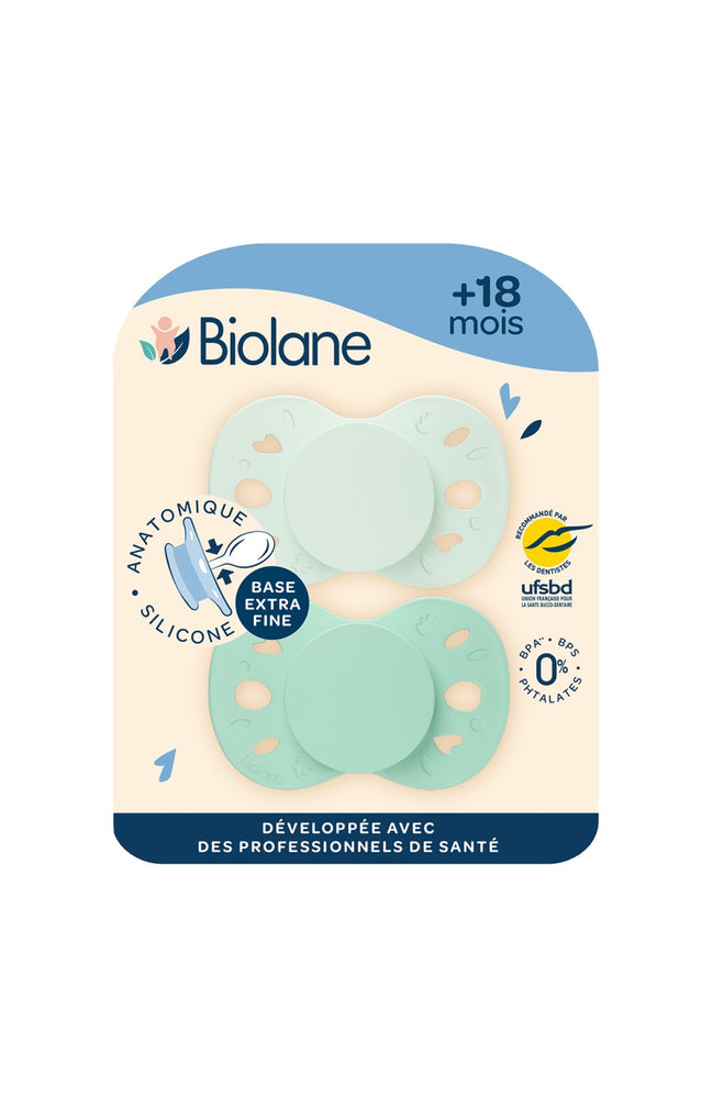 Tétines anatomiques - Essentielle - 18 mois et plus - Vert clair & foncé