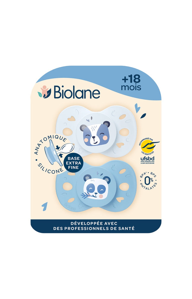 Tétines anatomiques - Animaux - 18 mois et plus - Bleu clair & foncé