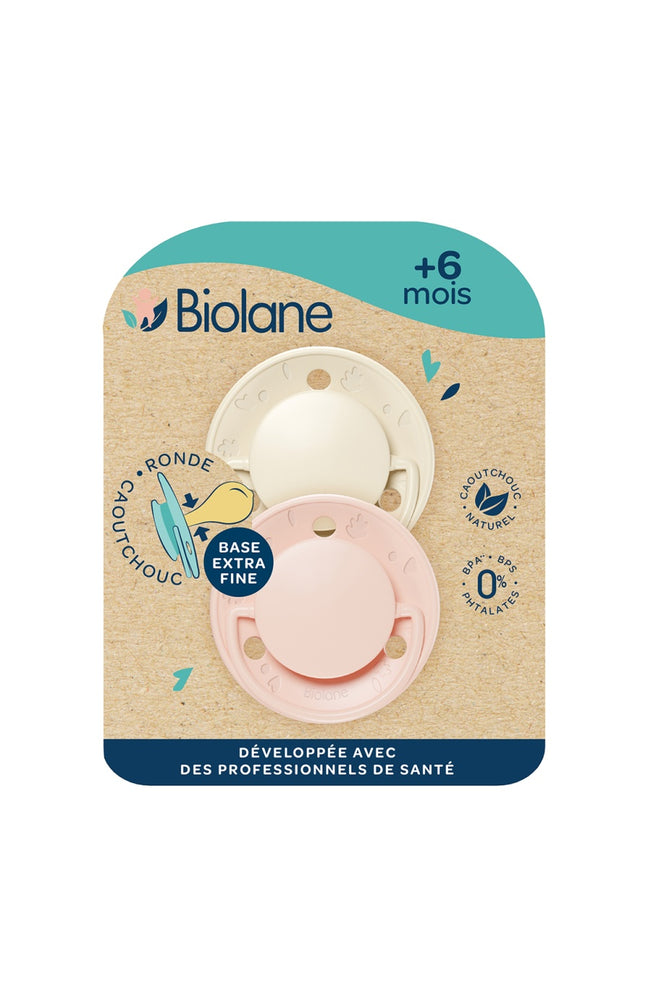 Tétines rondes - Originale - 6 mois et plus - Rose & beige