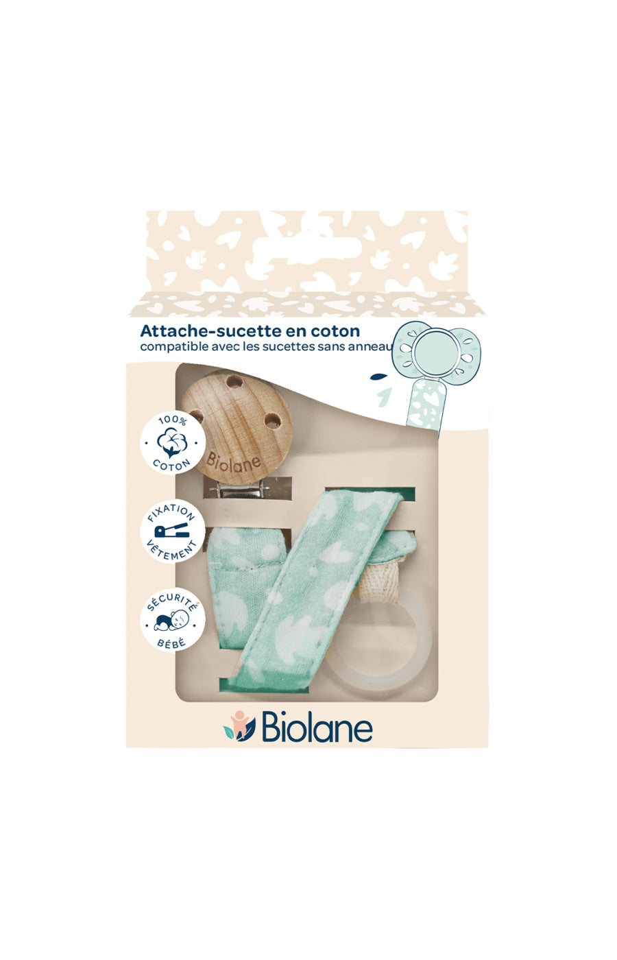 Attache-tétine anatomique - Vert