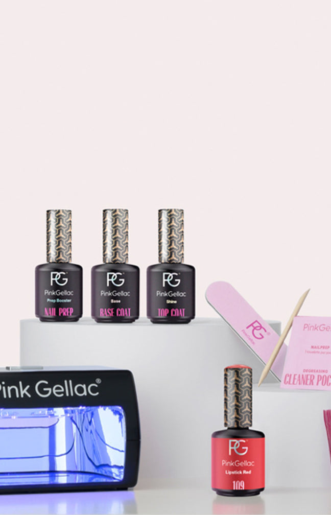 Kit manucure semi-permanente - Lipstick Red - 9 produits