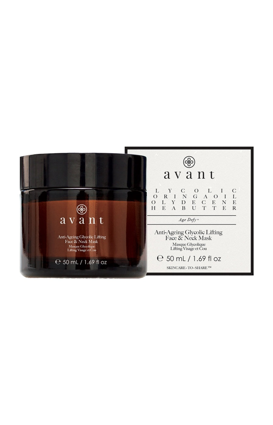 Masque lifting - Acide glycolique - Age Defy+ - Visage & cou - 50 ml