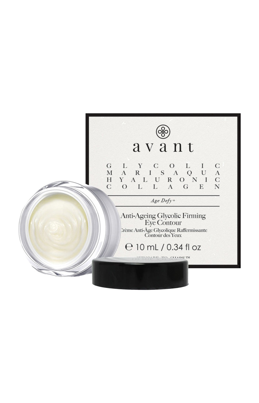 Crème contour des yeux anti-âge raffermissante - Acide hyaluronique & acide glycolique - Age Defy+ - 10 ml