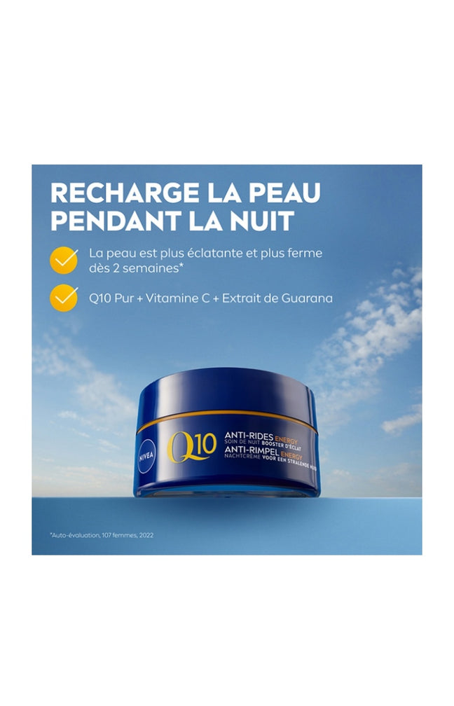 Crème de nuit hydratante raffermissante - Q10 Energy - Peaux matures - 50 ml