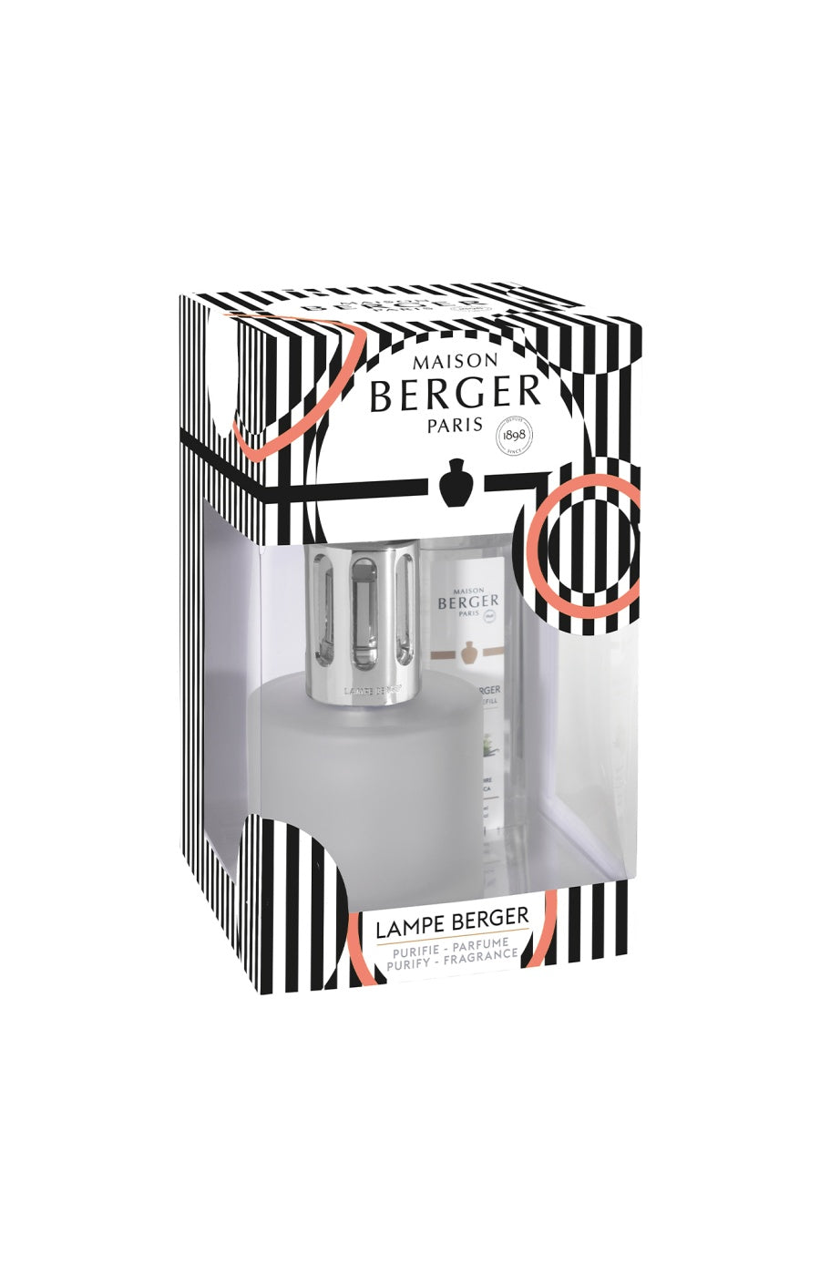 Coffret lampe à catalyse - Illusion givre - Angélique noir - 250 ml