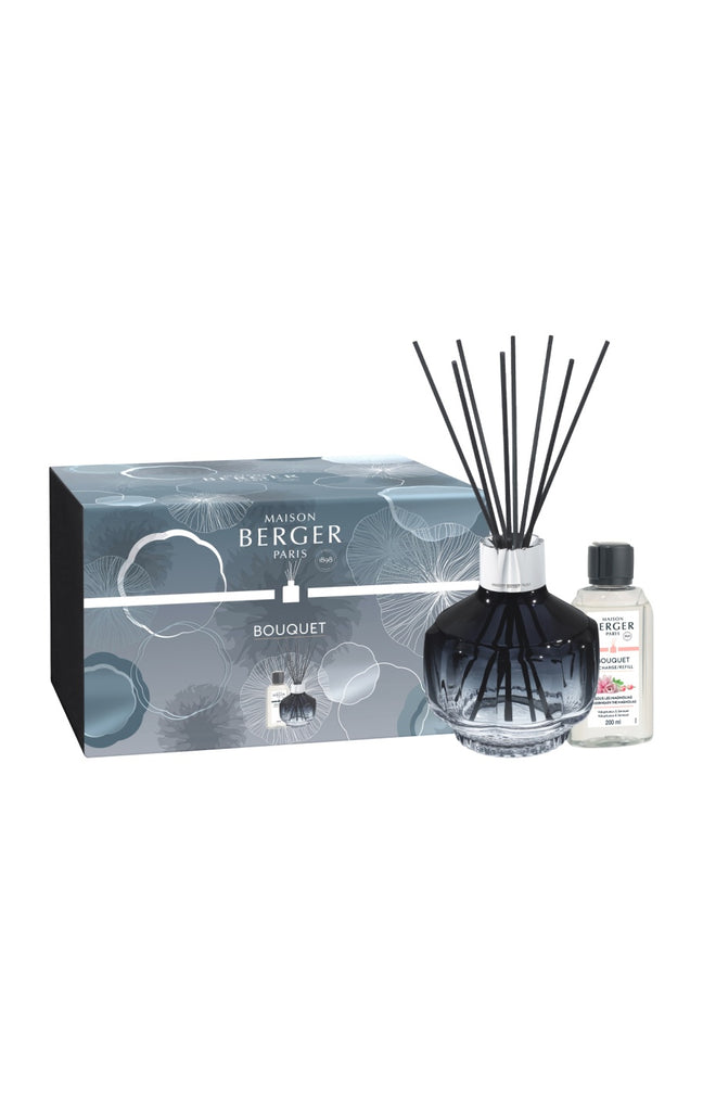 Coffret bouquet parfumé & recharge - Molécule - Sous les magnolias - Bleu  - 200 ml