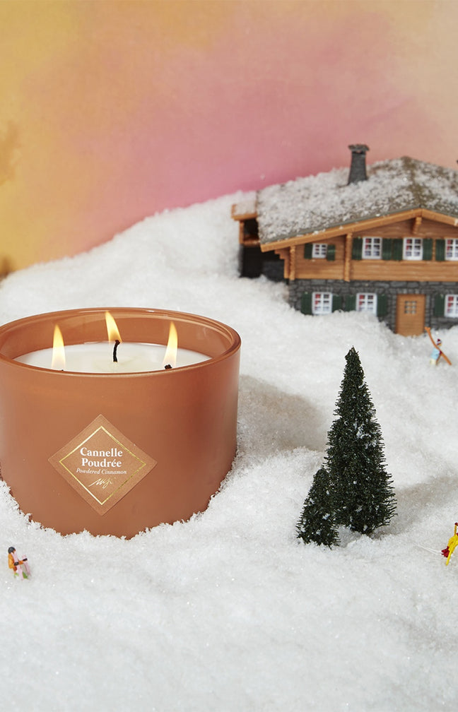 Bougie parfumée 3 mèches - Cannelle poudrée - 350 g