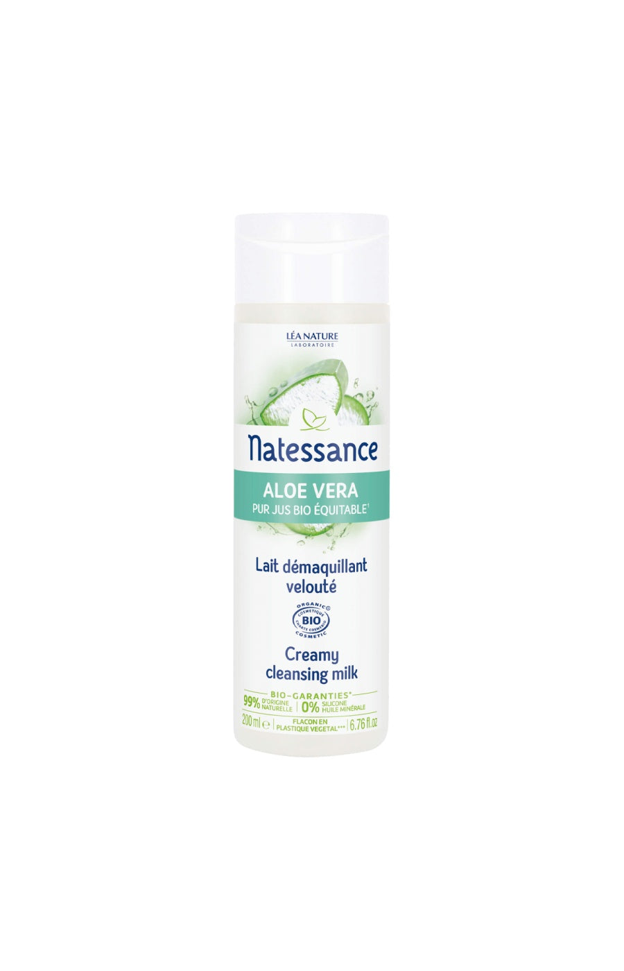 Lait démaquillant velouté bio - Aloe vera - Visage - 200 ml