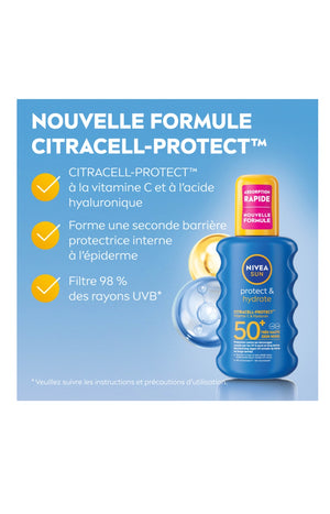 Spray solaire hydratante SPF 50+ - Protect & Hydrate  - Corps - 200 ml