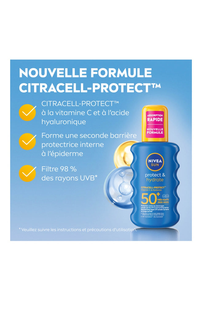 Spray solaire hydratante SPF 50+ - Protect & Hydrate  - Corps - 200 ml