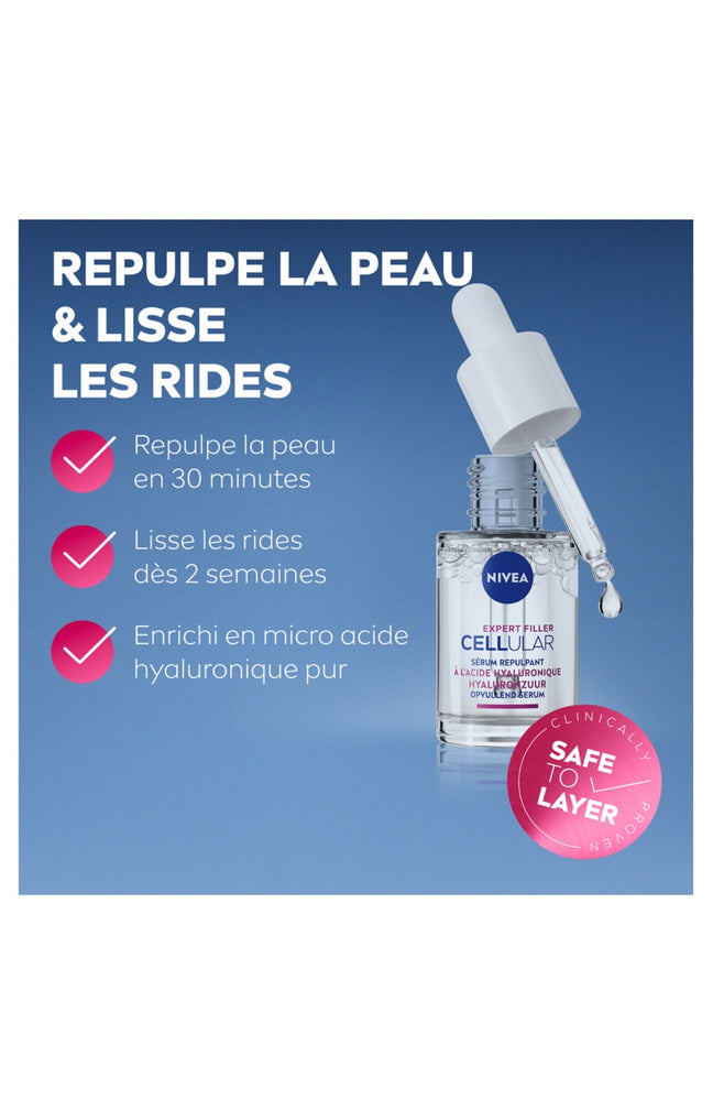 Sérum repulpant - Cellular Expert Filler - Acide hyaluronique - Visage - 15 ml