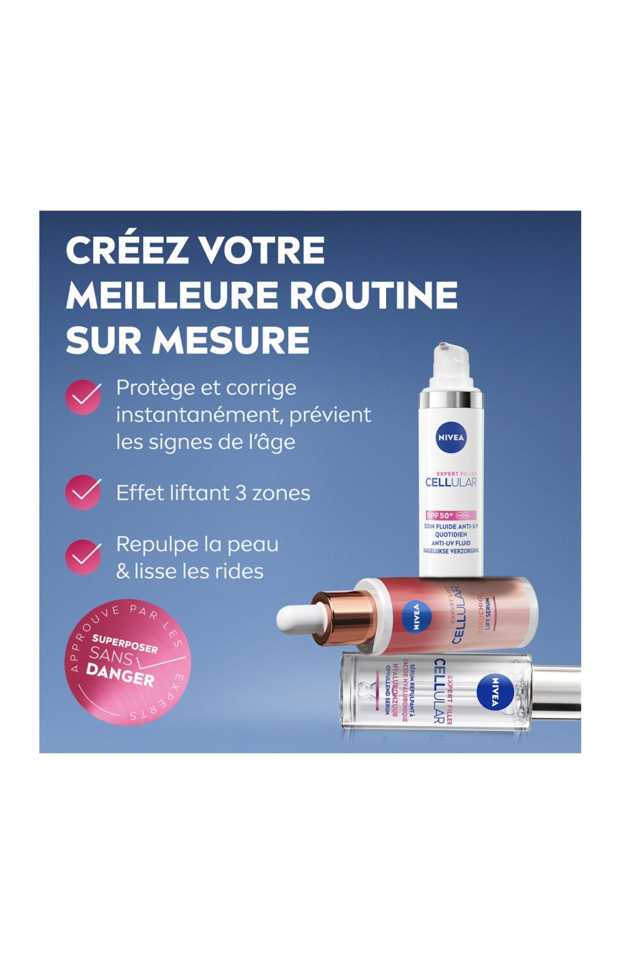 Sérum repulpant - Cellular Expert Filler - Acide hyaluronique - Visage - 15 ml