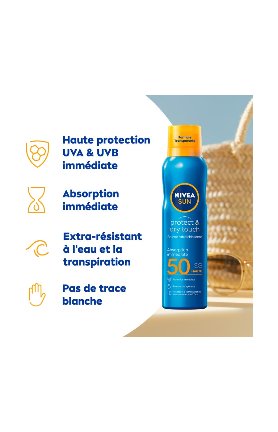 Brume solaire SPF 50 - Protect & Dry Touch - Corps - 200 ml