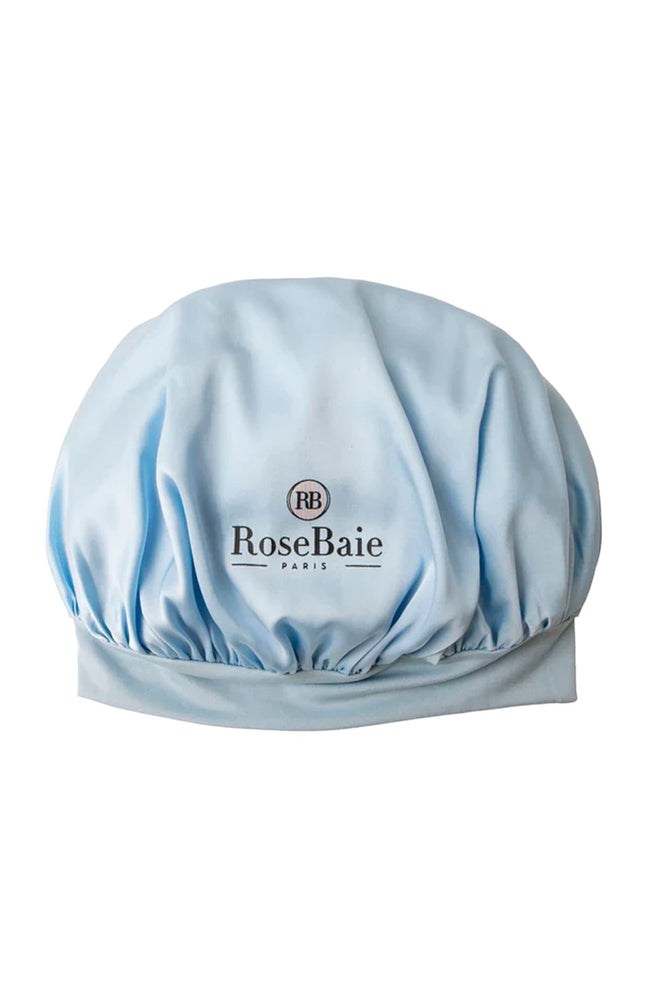Bonnet de nuit en soie - Bleu ciel