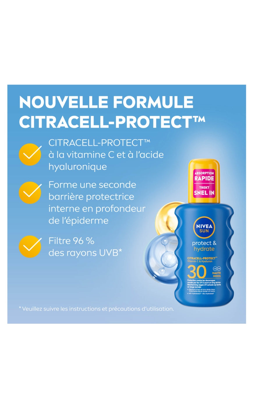 Spray solaire hydratante SPF 30 - Protect & Hydrate  - Corps - 200 ml