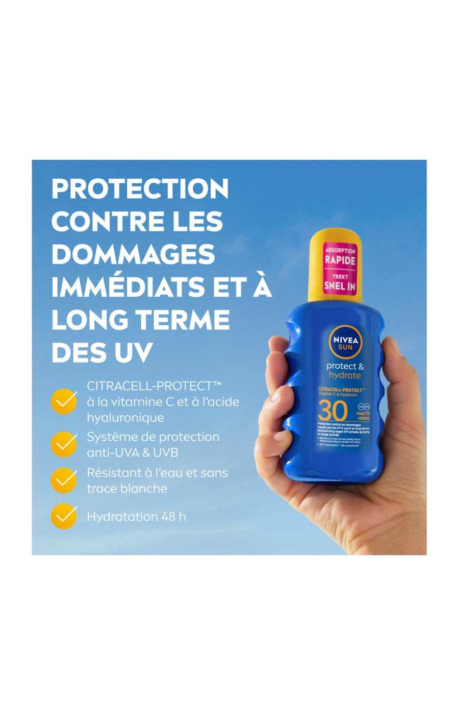 Spray solaire hydratante SPF 30 - Protect & Hydrate  - Corps - 200 ml