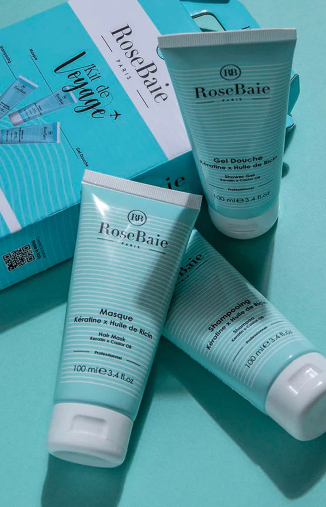 Kit de voyage hydratant - Kératine & huile de ricin - 3 produits