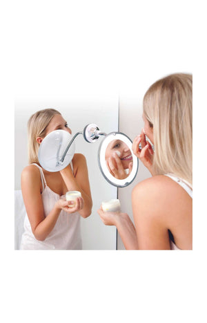 Miroir LED grossissant x5 avec bras flexible