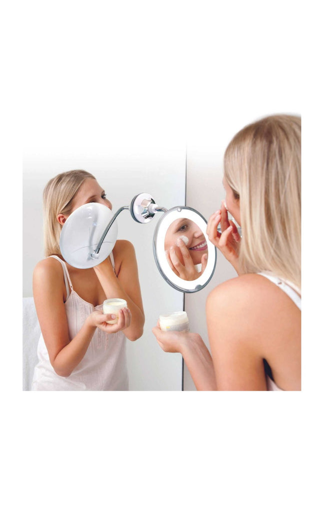 Miroir LED grossissant x5 avec bras flexible
