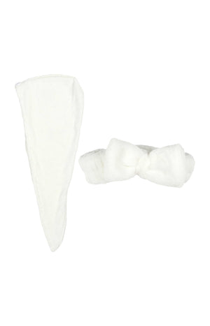 Serviette microfibre & bandeau - Cheveux - Coloris aléatoire