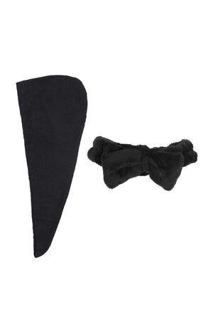 Serviette microfibre & bandeau - Cheveux - Coloris aléatoire