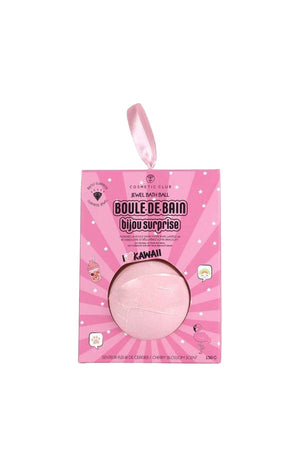 Bombe de bain bijou surprise - Barbe à papa ou fleur de cerisier - Enfant - Coloris aléatoire - 150 g