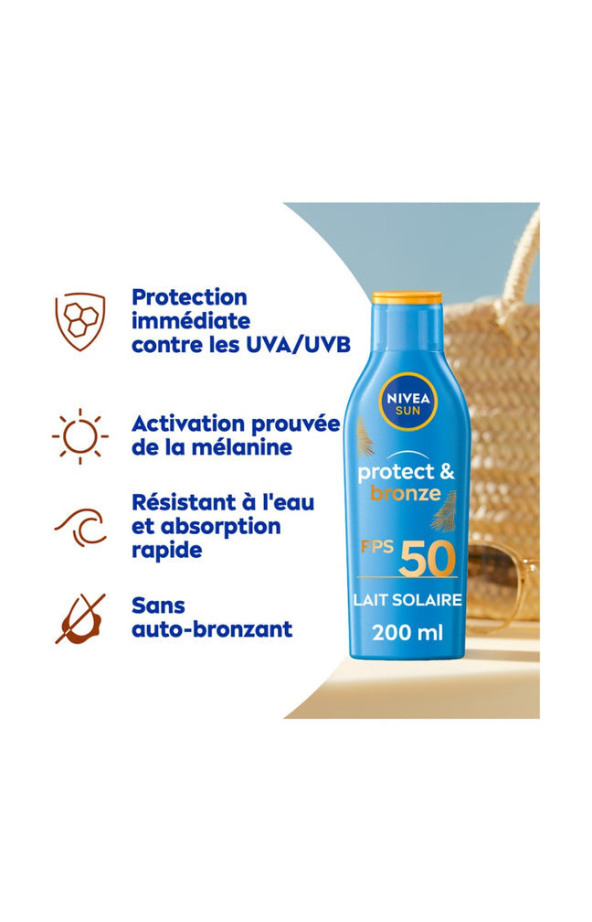 Lait solaire SPF50 - Protect & Bronze - Corps  - 200 ml