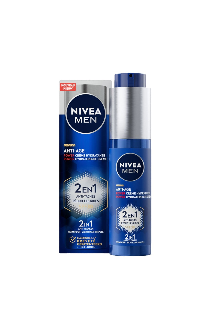 Crème anti-âge & anti-tâches - Anti Age Power - Acide hyaluronique - Visage - Homme - 50 ml