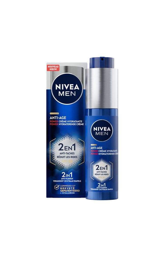 Crème anti-âge & anti-tâches - Anti Age Power - Acide hyaluronique - Visage - Homme - 50 ml