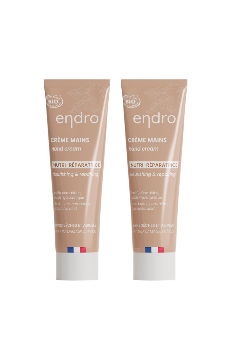 Crèmes mains nutri-réparatrices bio - Acide hyaluronique & beurre de karité - 2 x 50 ml