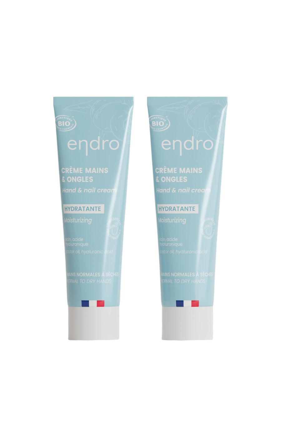 Crèmes mains hydratantes bio - Acide hyaluronique & ricin - 2 x 50 ml
