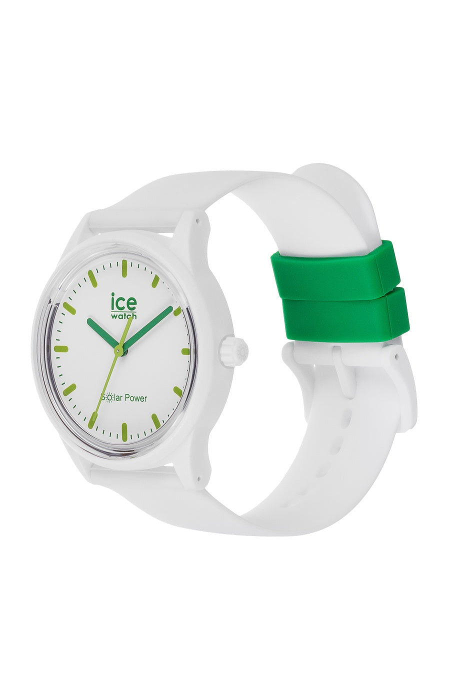 Montre solaire en silicone - ICE Solar Power - Nature - Medium - Blanc et vert