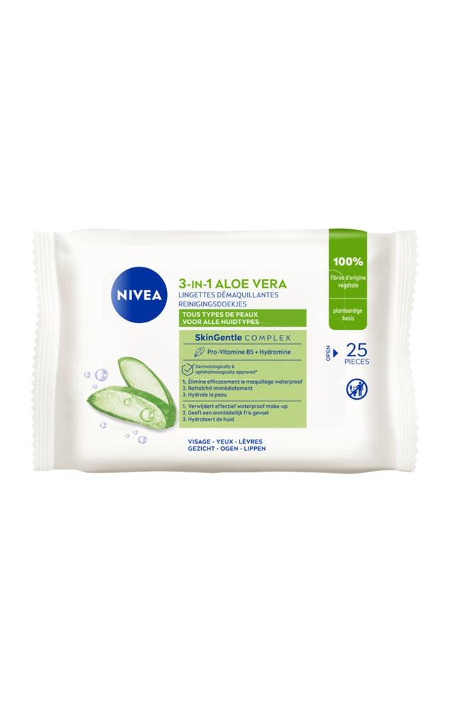 Lingettes démaquillantes - Aloe vera - 50 unités