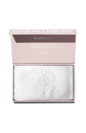 Taie d'oreiller rectangle en satin - Blanc